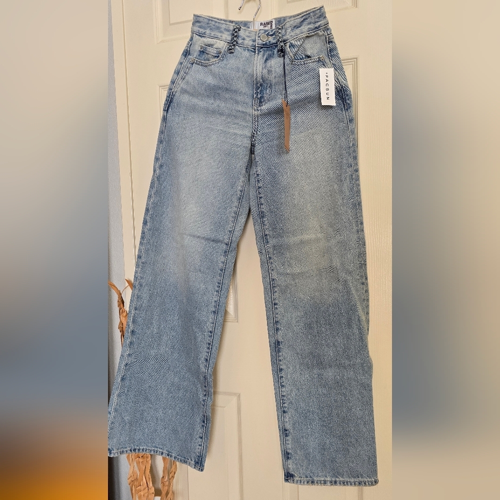 Light Blue Wide-Leg Jeans